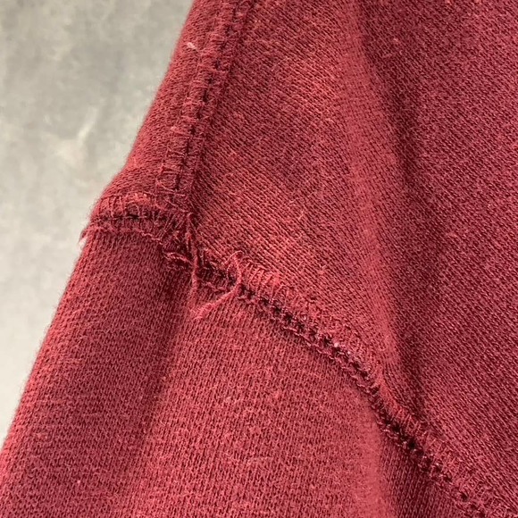 And Now This Men's Maroon Fleece Drawstring Pullover Hoodie SZ XL - Picture 5 of 10